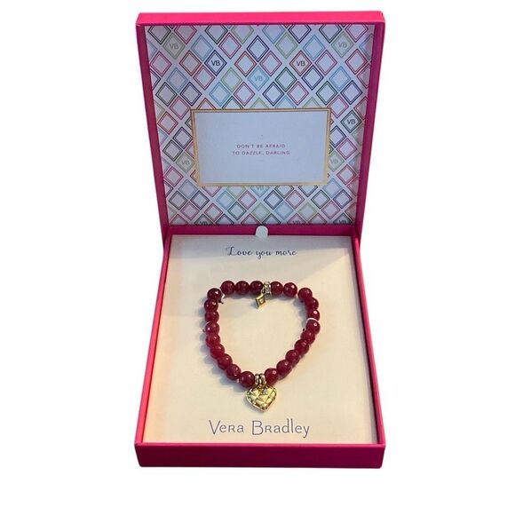 Vera Bradley “Love you more” heart beaded bracelet - Picture 6 of 6